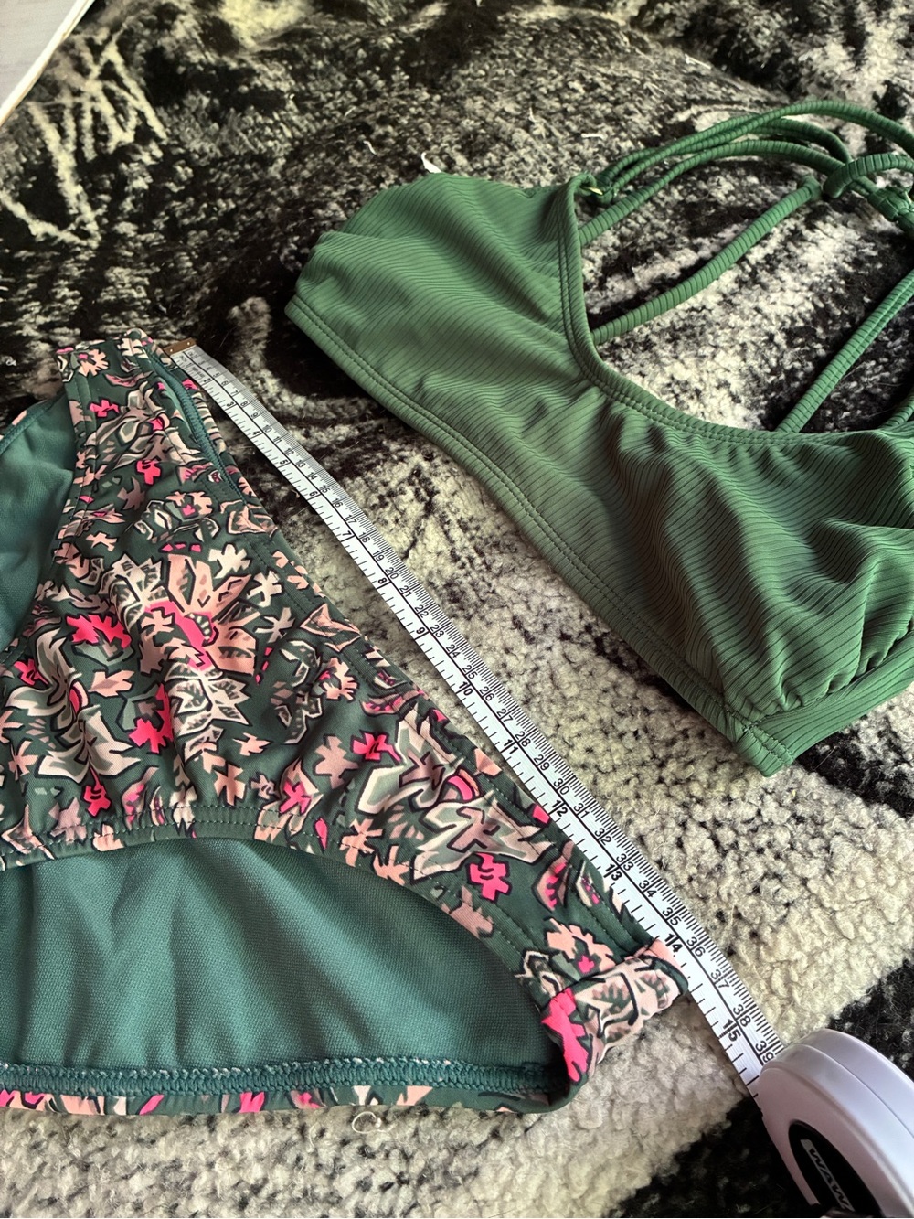 Pink And Teal Bikini Set, Fits A S/M View 2